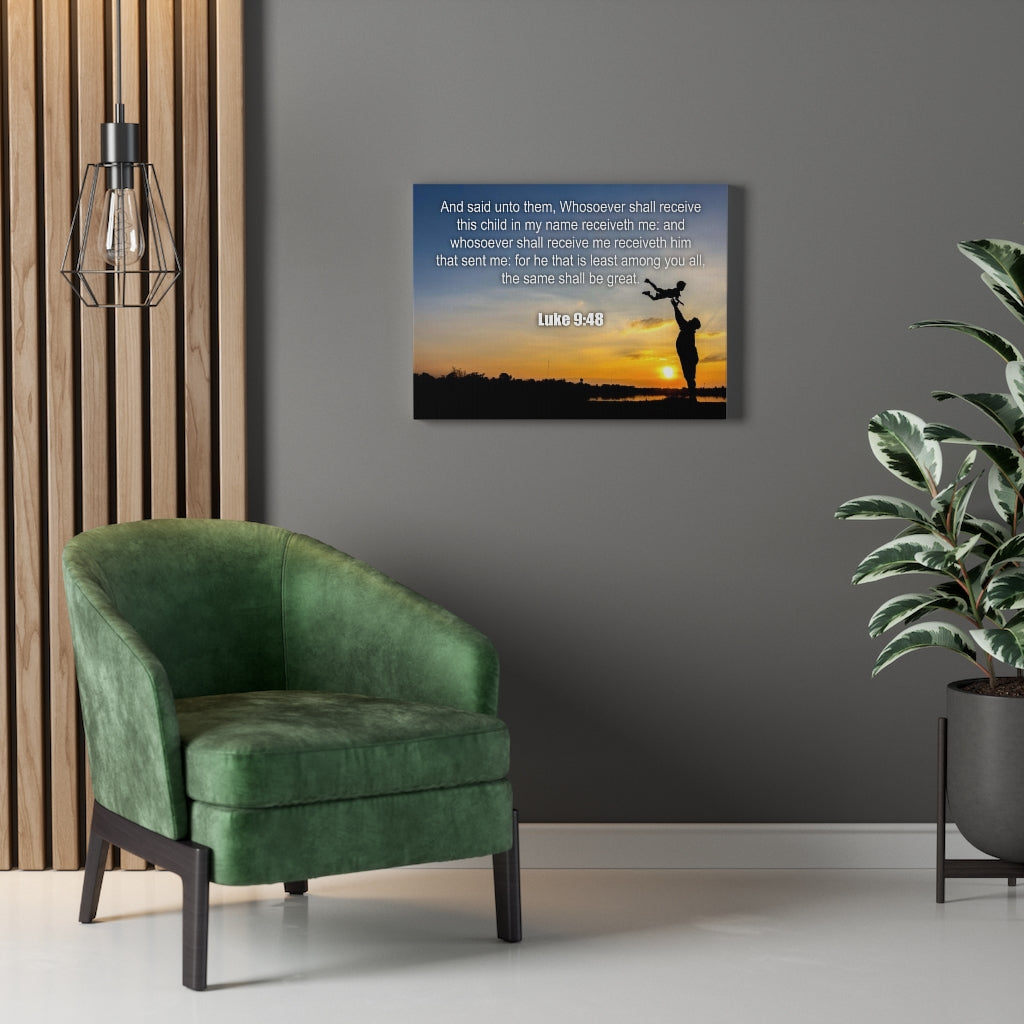 Scripture Walls The Same Shall Be Great Luke 9:48 Bible Verse Canvas Christian Wall Art Ready to Hang Unframed-Express Your Love Gifts