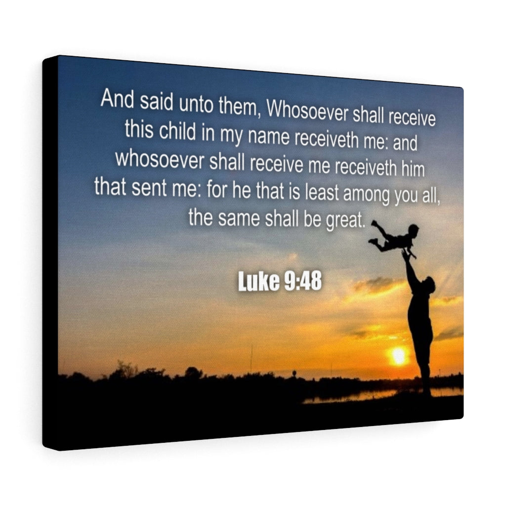 Scripture Walls The Same Shall Be Great Luke 9:48 Bible Verse Canvas Christian Wall Art Ready to Hang Unframed-Express Your Love Gifts