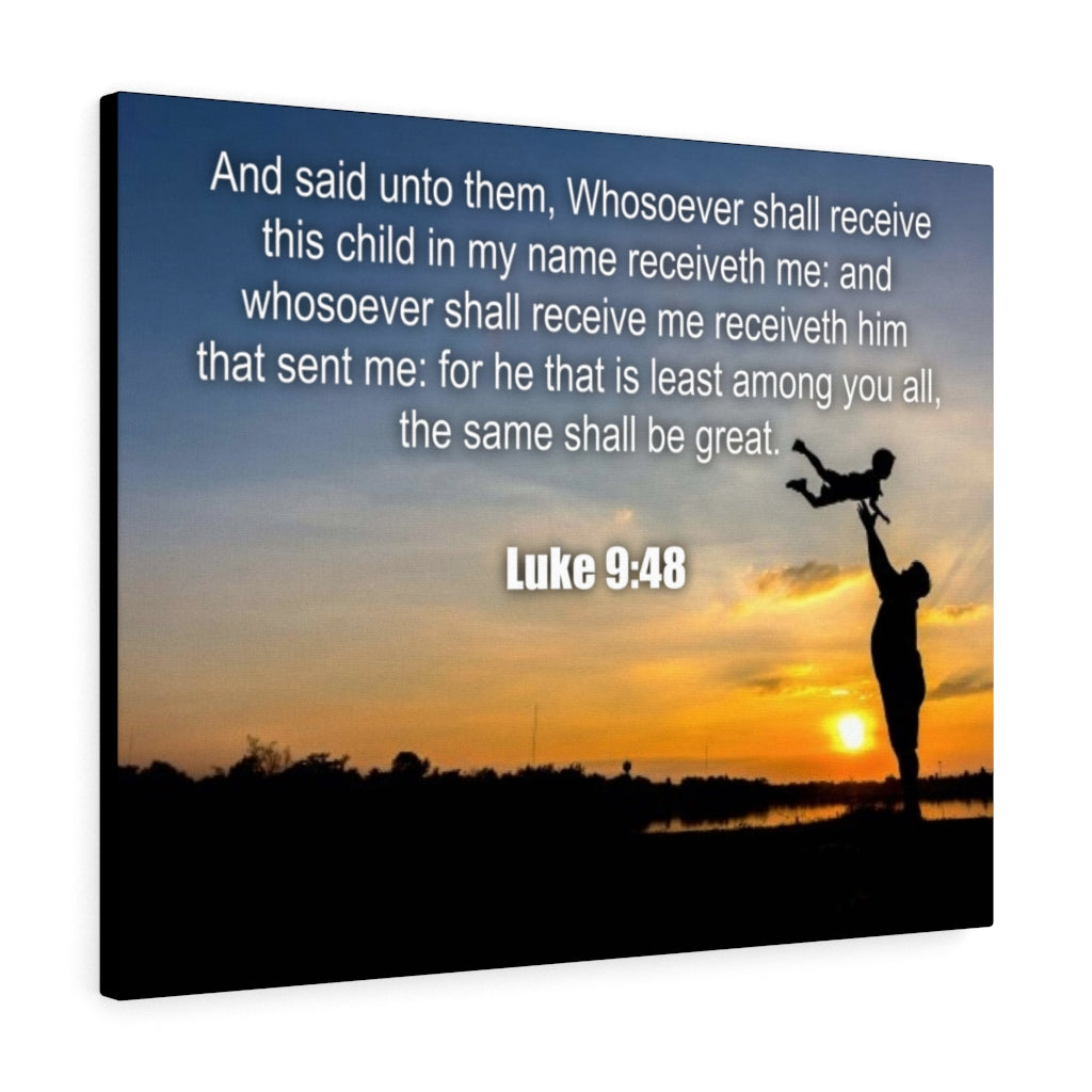 Scripture Walls The Same Shall Be Great Luke 9:48 Bible Verse Canvas Christian Wall Art Ready to Hang Unframed-Express Your Love Gifts