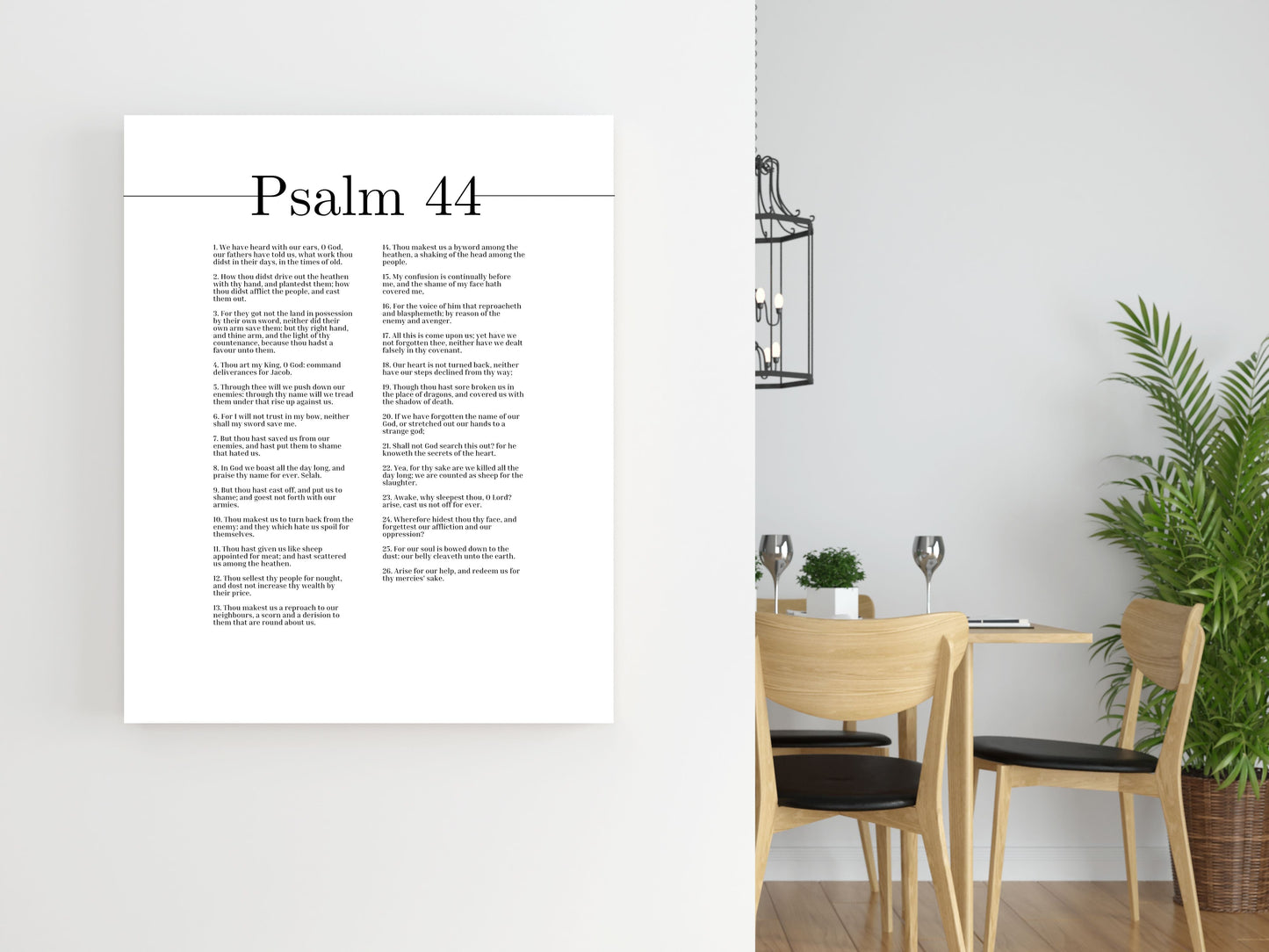 The Secrets Of The Heart Psalm 44 Bible Verse Canvas Christian Wall Art Ready to Hang Unframed-Express Your Love Gifts