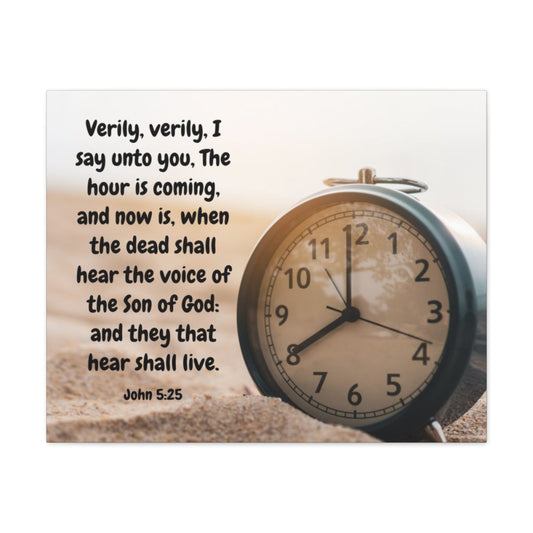 Scripture Walls The Son Of God John 5:25 Bible Verse Canvas Christian Wall Art Ready to Hang Unframed-Express Your Love Gifts