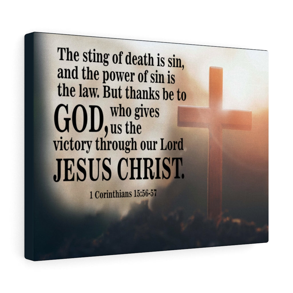 The Sting of Death is Sin 1 Corinthians 15:56-57 Wall Art Christian Home Decor Unframed-Express Your Love Gifts