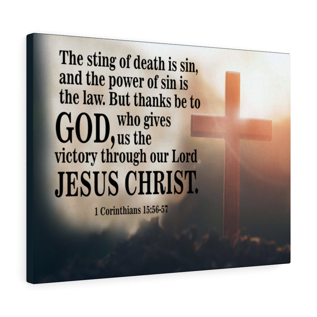 Scripture Walls The Sting of Death is Sin 1 Corinthians 15:56-57 Wall Art Christian Home Decor Unframed-Express Your Love Gifts