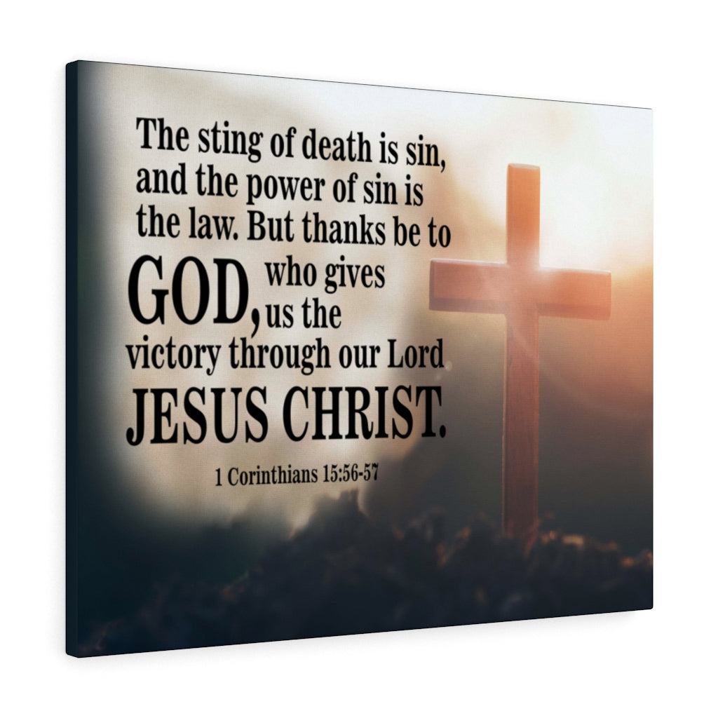 Scripture Walls The Sting of Death is Sin 1 Corinthians 15:56-57 Wall Art Christian Home Decor Unframed-Express Your Love Gifts