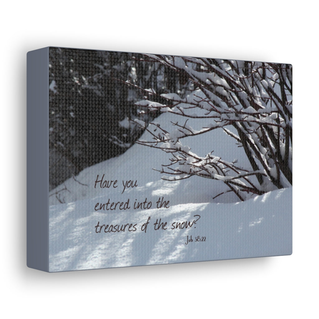 The Treasures Job 38:22 Bible Verse Canvas Christian Wall Art Ready to Hang Unframed-Express Your Love Gifts