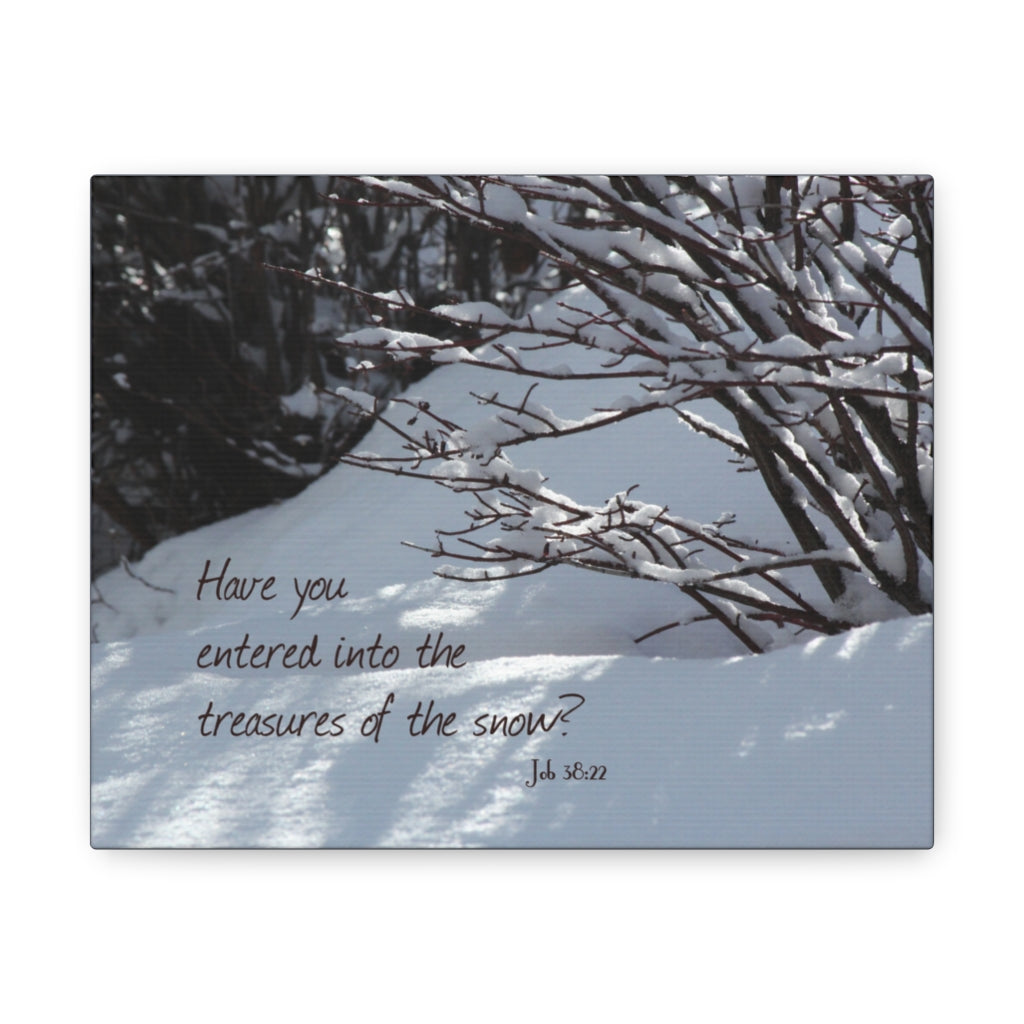 The Treasures Job 38:22 Bible Verse Canvas Christian Wall Art Ready to Hang Unframed-Express Your Love Gifts