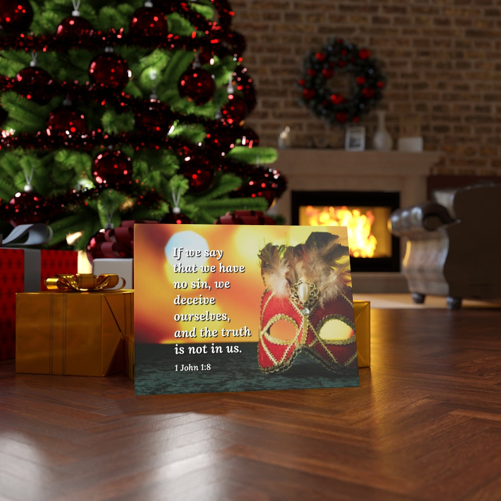 The Truth 1 John 1:8 Bible Verse Canvas Christian Wall Art Ready to Hang Unframed-Express Your Love Gifts