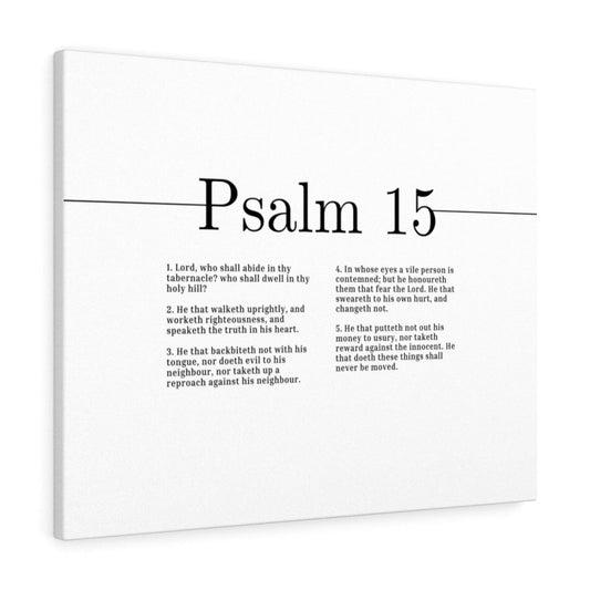 The Truth In His Heart Psalm 15 Bible Verse Canvas Christian Wall Art Ready to Hang Unframed-Express Your Love Gifts