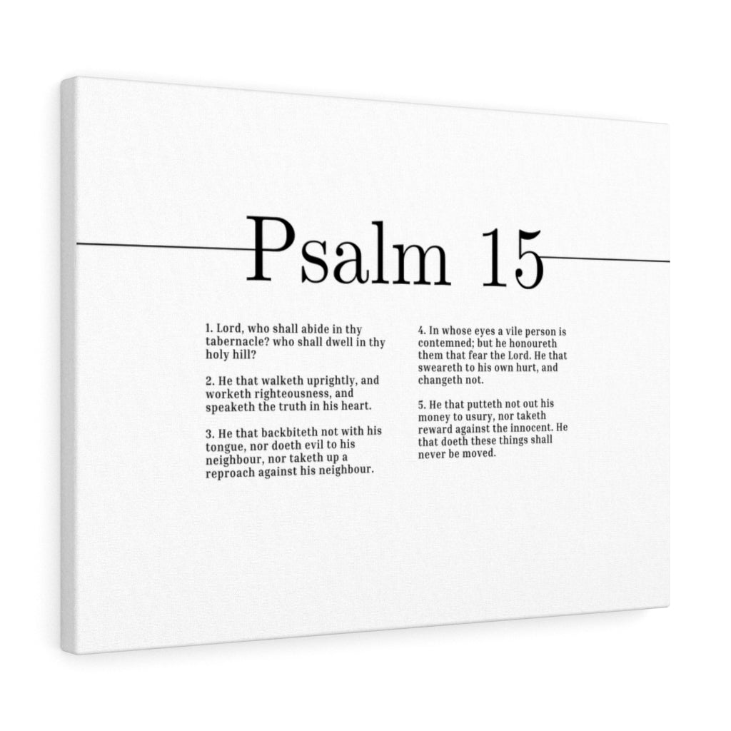 The Truth In His Heart Psalm 15 Bible Verse Canvas Christian Wall Art Ready to Hang Unframed-Express Your Love Gifts