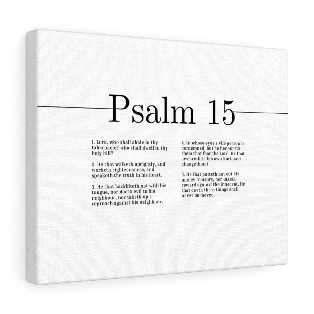 The Truth In His Heart Psalm 15 Bible Verse Canvas Christian Wall Art Ready to Hang Unframed-Express Your Love Gifts