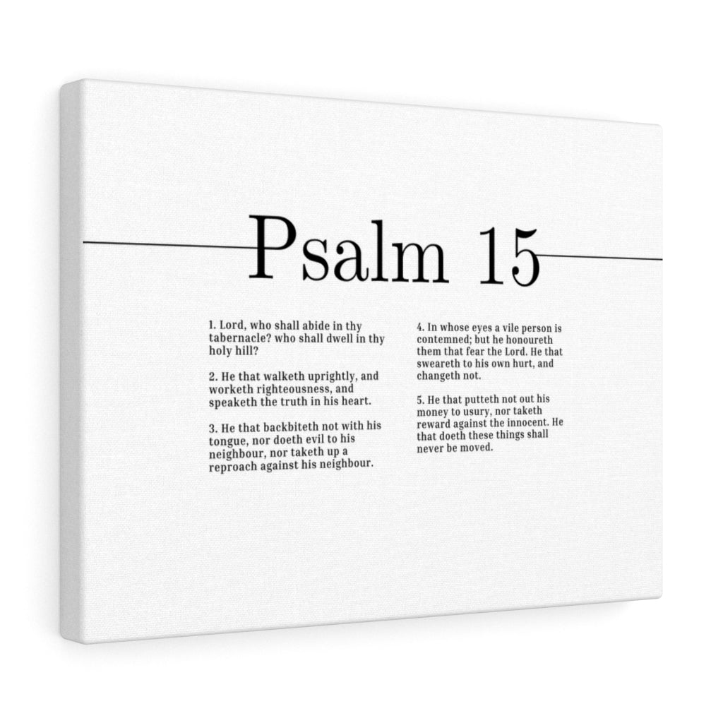 The Truth In His Heart Psalm 15 Bible Verse Canvas Christian Wall Art Ready to Hang Unframed-Express Your Love Gifts