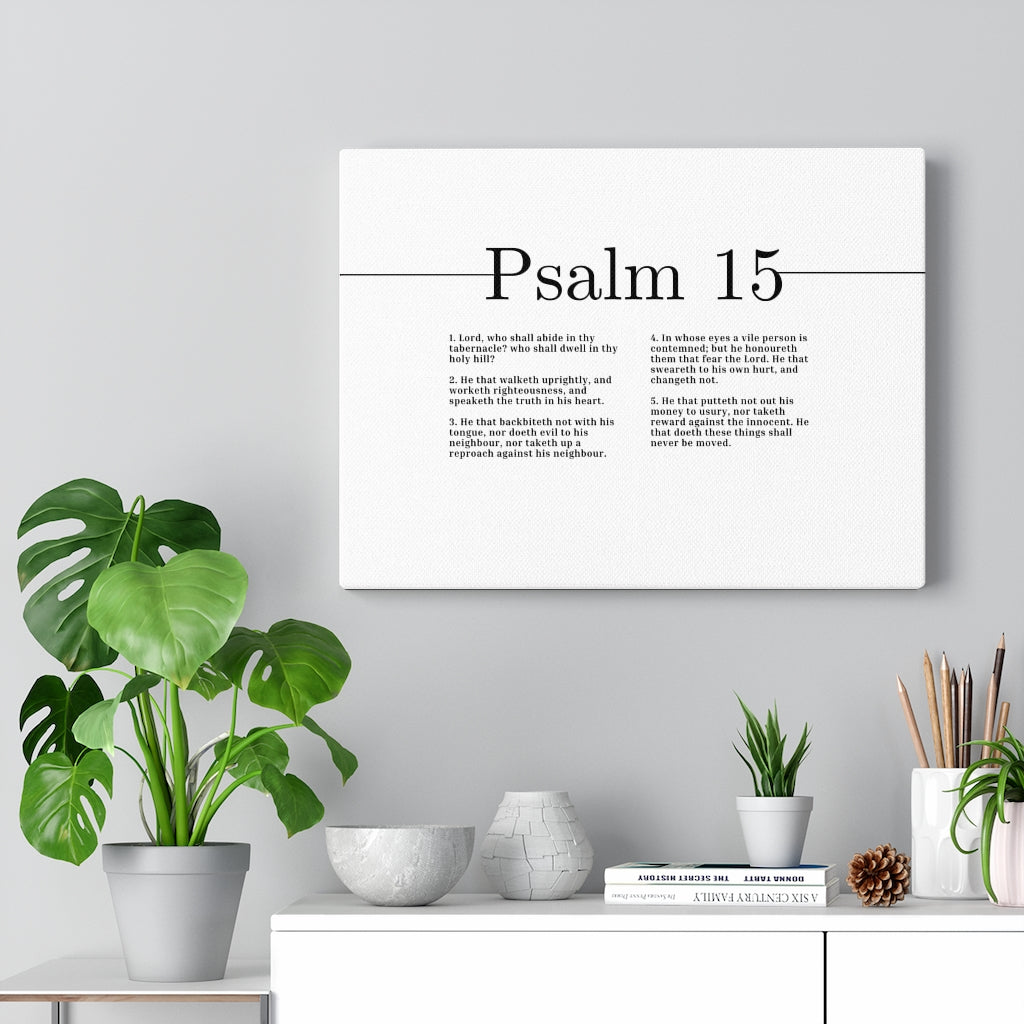 The Truth In His Heart Psalm 15 Bible Verse Canvas Christian Wall Art Ready to Hang Unframed-Express Your Love Gifts