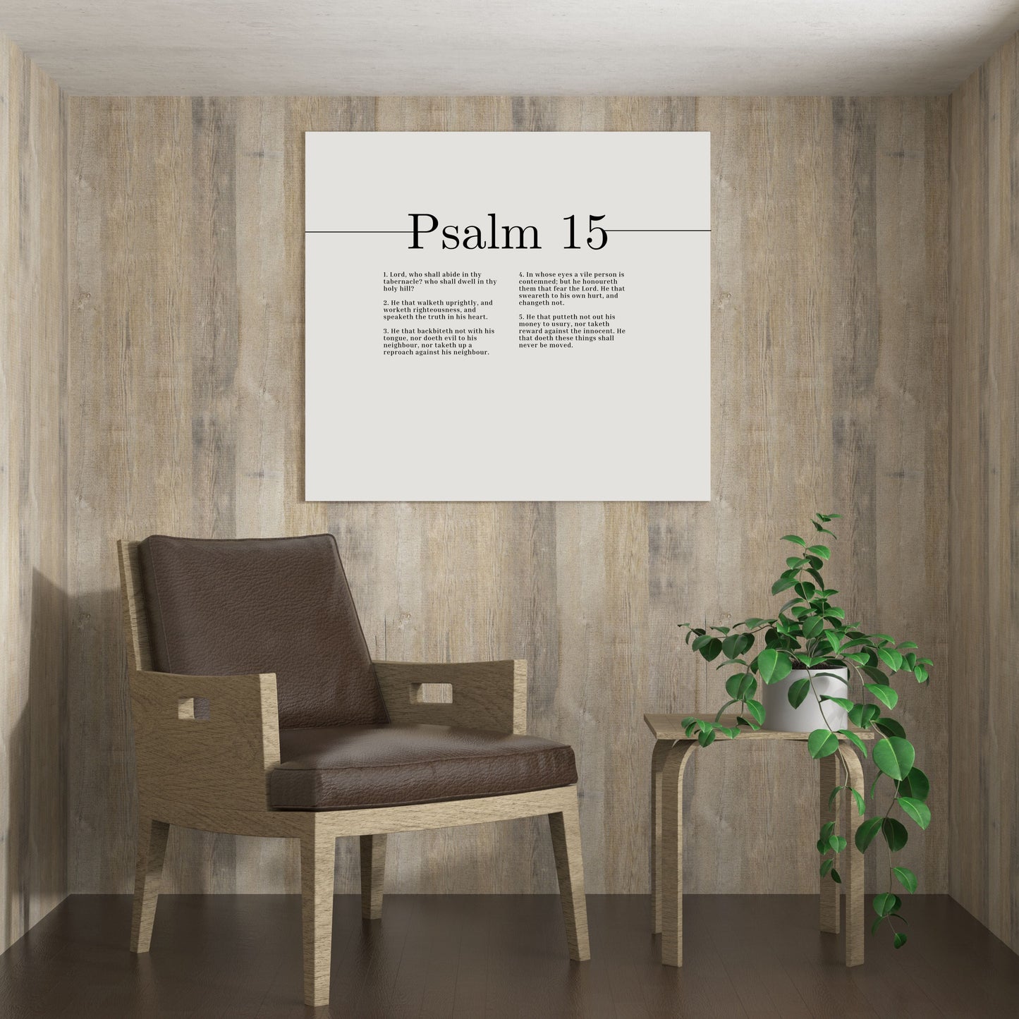 The Truth In His Heart Psalm 15 Bible Verse Canvas Christian Wall Art Ready to Hang Unframed-Express Your Love Gifts
