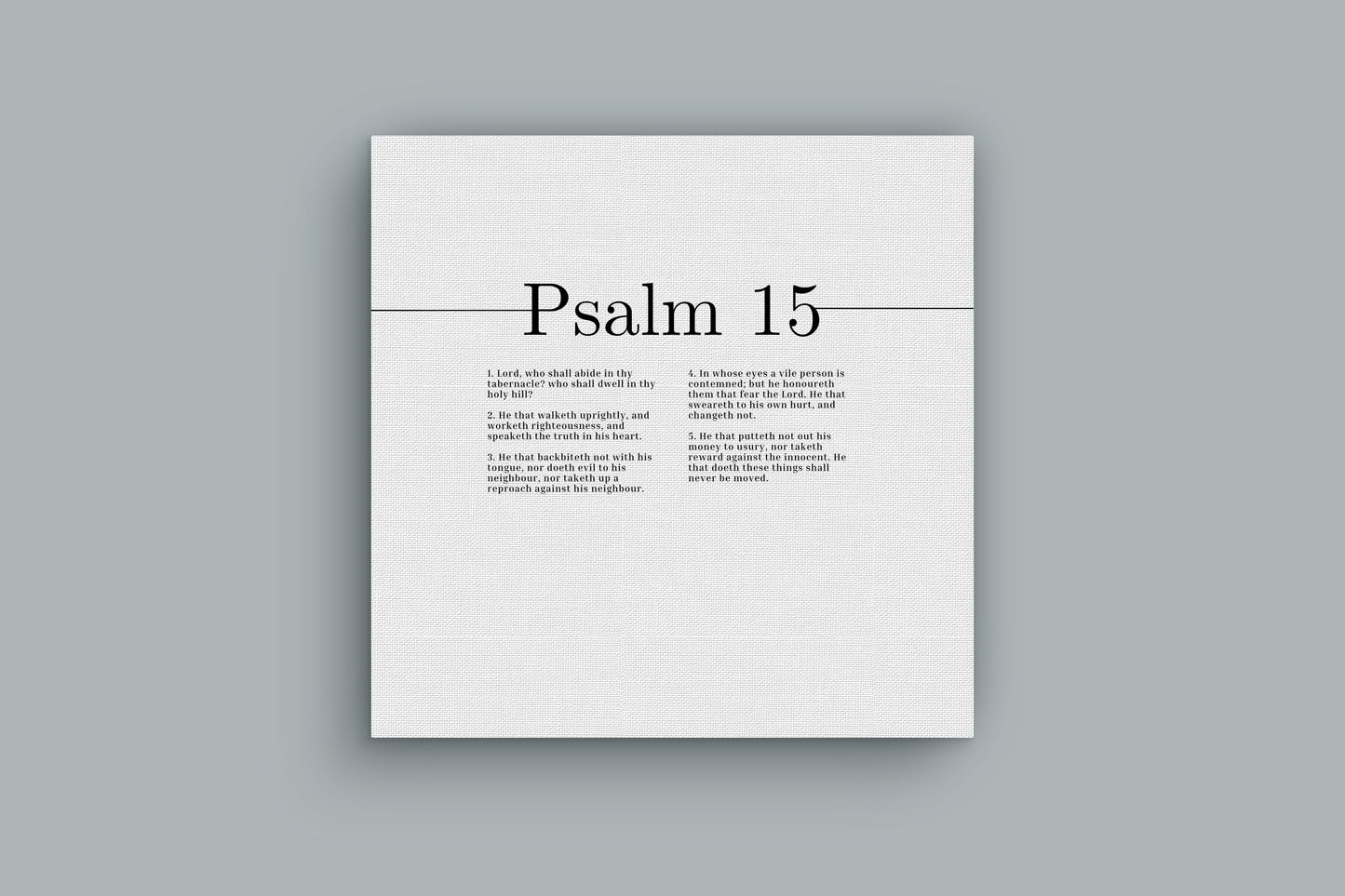 The Truth In His Heart Psalm 15 Bible Verse Canvas Christian Wall Art Ready to Hang Unframed-Express Your Love Gifts