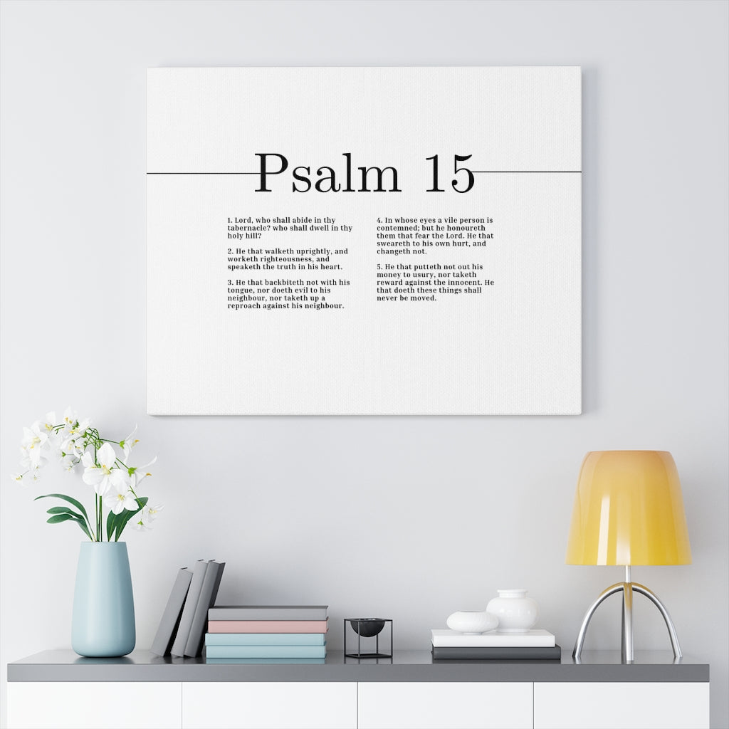The Truth In His Heart Psalm 15 Bible Verse Canvas Christian Wall Art Ready to Hang Unframed-Express Your Love Gifts