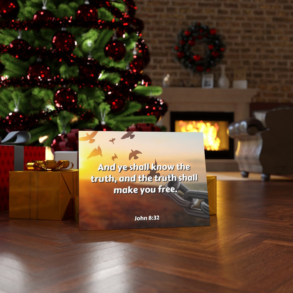 The Truth John 8:32 Bible Verse Canvas Christian Wall Art Ready to Hang Unframed-Express Your Love Gifts