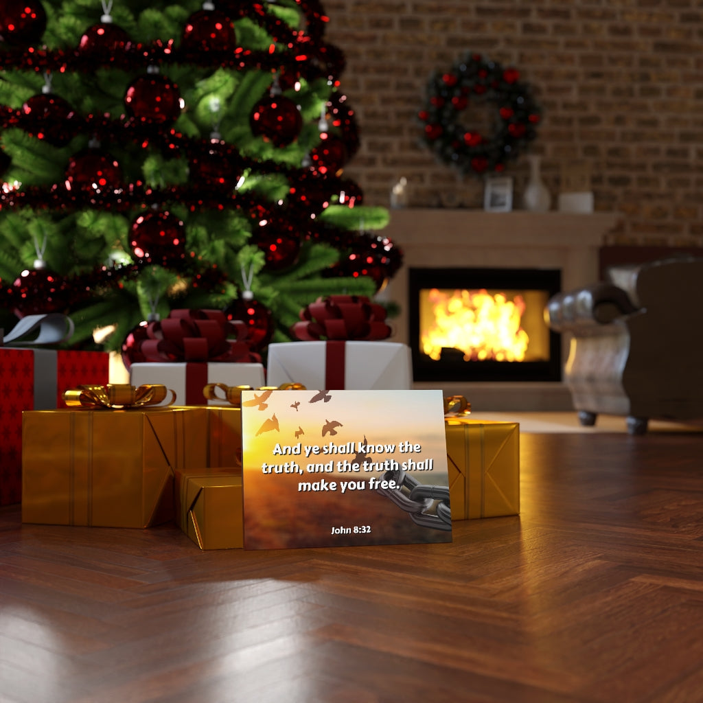 The Truth John 8:32 Bible Verse Canvas Christian Wall Art Ready to Hang Unframed-Express Your Love Gifts