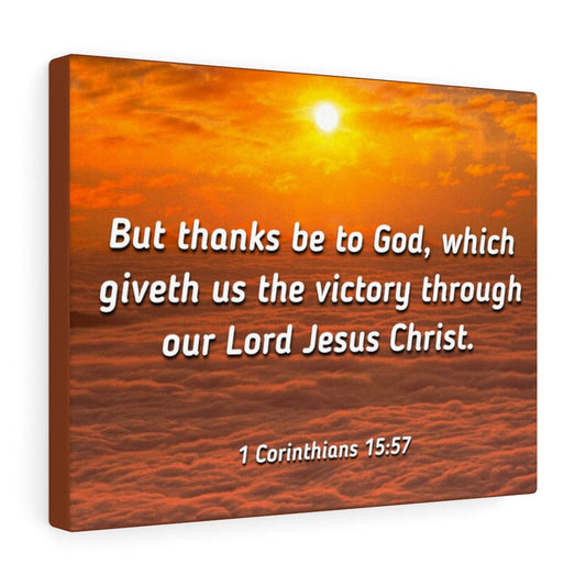 The Victory 1 Corinthians 15:57 Bible Verse Canvas Christian Wall Art Ready to Hang Unframed-Express Your Love Gifts