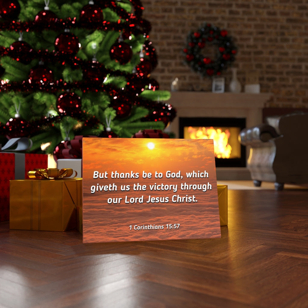 The Victory 1 Corinthians 15:57 Bible Verse Canvas Christian Wall Art Ready to Hang Unframed-Express Your Love Gifts