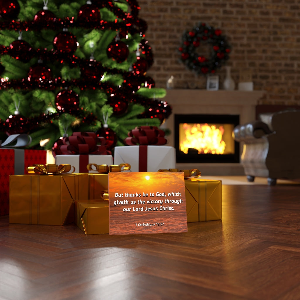 The Victory 1 Corinthians 15:57 Bible Verse Canvas Christian Wall Art Ready to Hang Unframed-Express Your Love Gifts