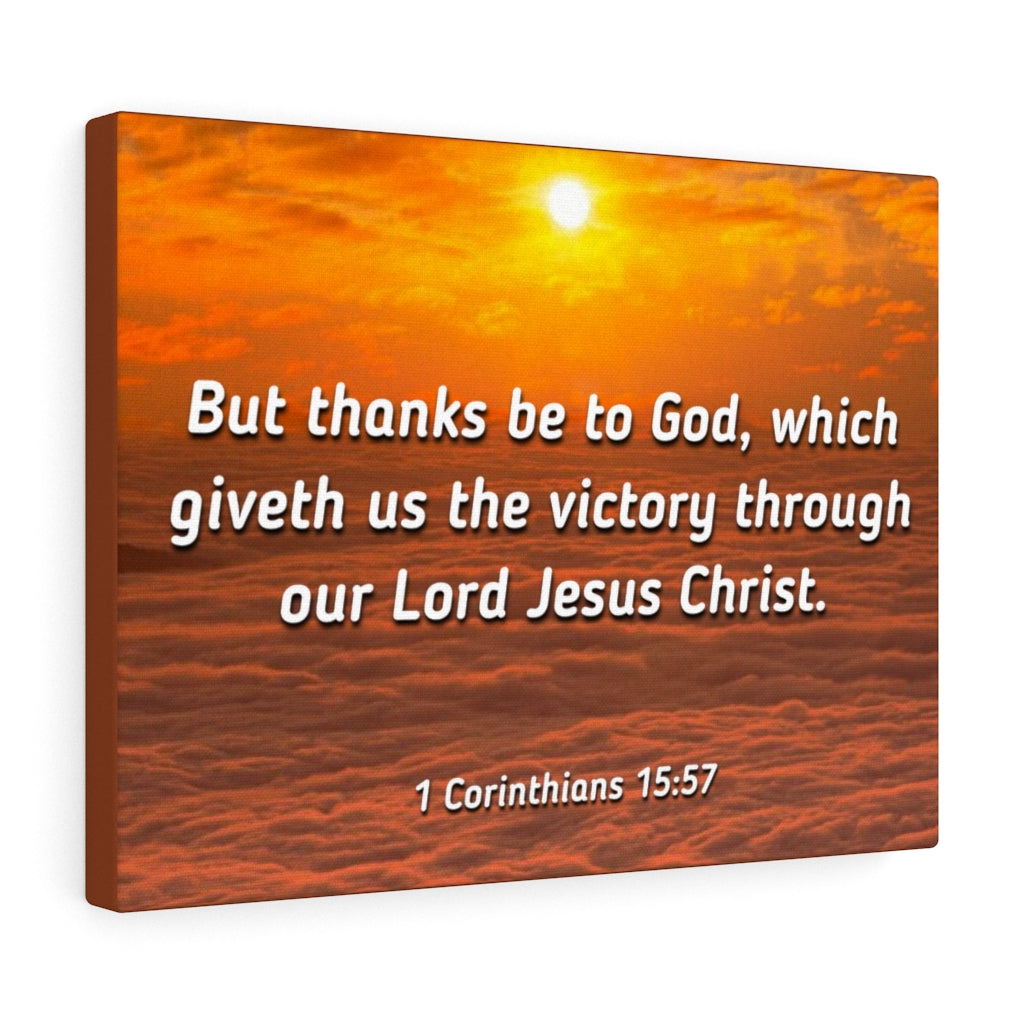 The Victory 1 Corinthians 15:57 Bible Verse Canvas Christian Wall Art Ready to Hang Unframed-Express Your Love Gifts