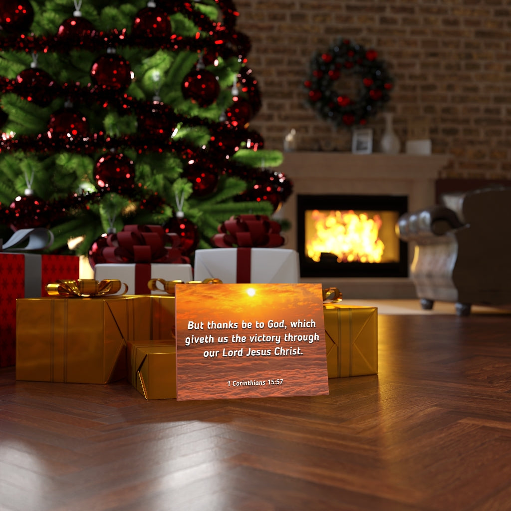 The Victory 1 Corinthians 15:57 Bible Verse Canvas Christian Wall Art Ready to Hang Unframed-Express Your Love Gifts