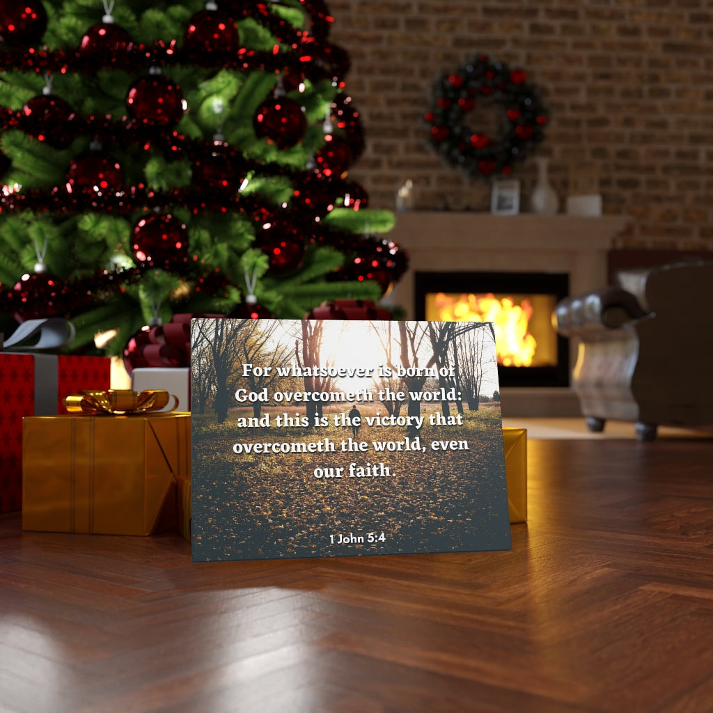 The Victory 1 John 5:4 Bible Verse Canvas Christian Wall Art Ready to Hang Unframed-Express Your Love Gifts