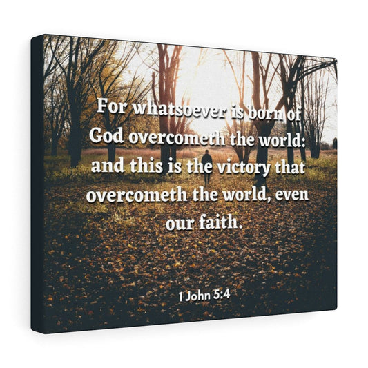 The Victory 1 John 5:4 Bible Verse Canvas Christian Wall Art Ready to Hang Unframed-Express Your Love Gifts