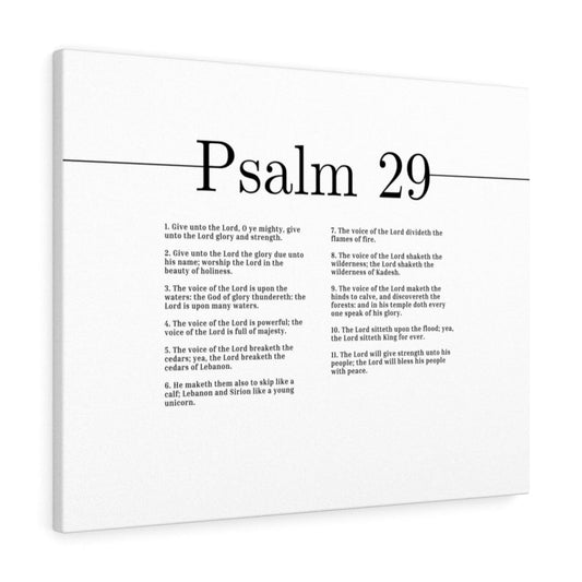The Voice Of The Lord Is Powerful Psalm 29 Bible Verse Canvas Christian Wall Art Ready to Hang Unframed-Express Your Love Gifts