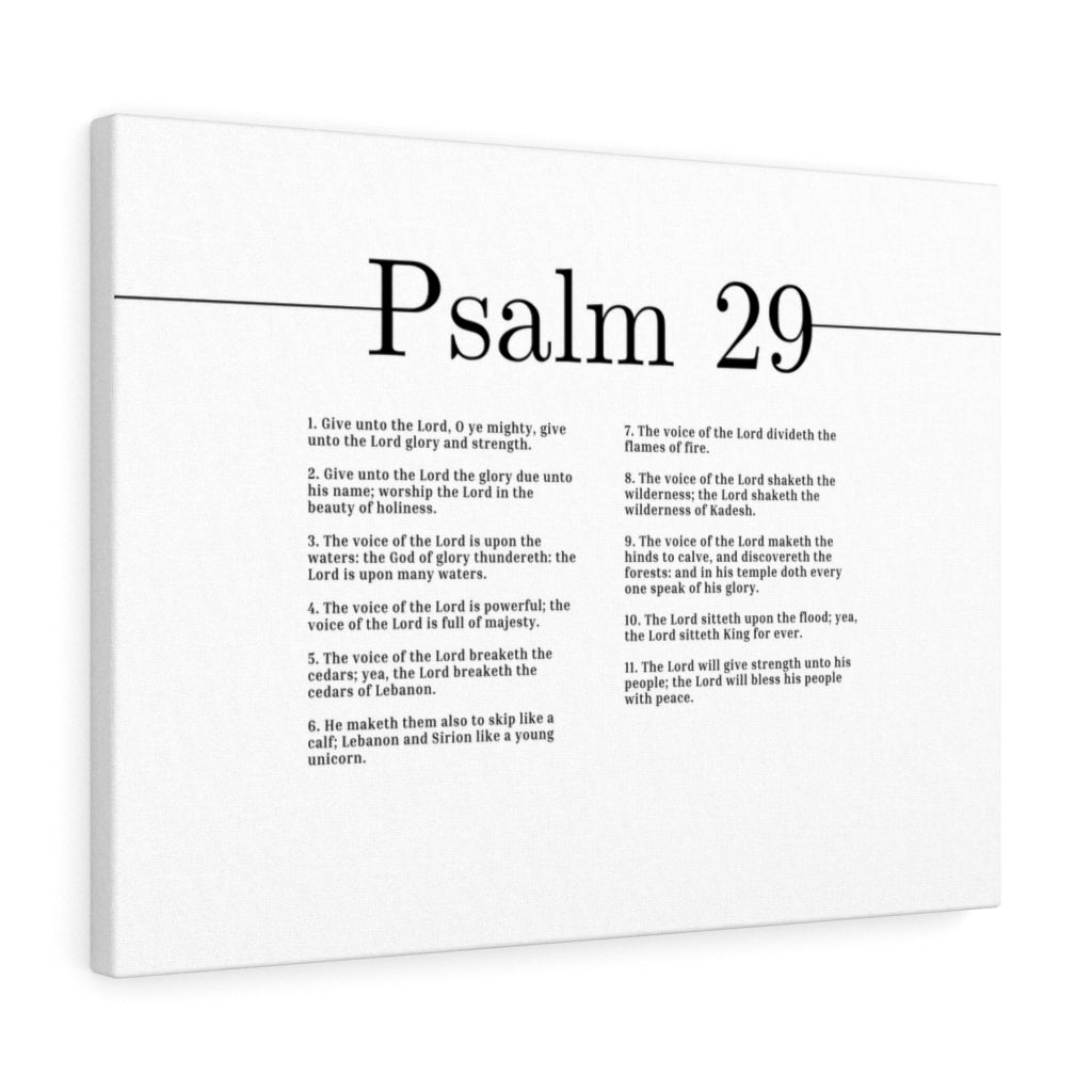The Voice Of The Lord Is Powerful Psalm 29 Bible Verse Canvas Christian Wall Art Ready to Hang Unframed-Express Your Love Gifts