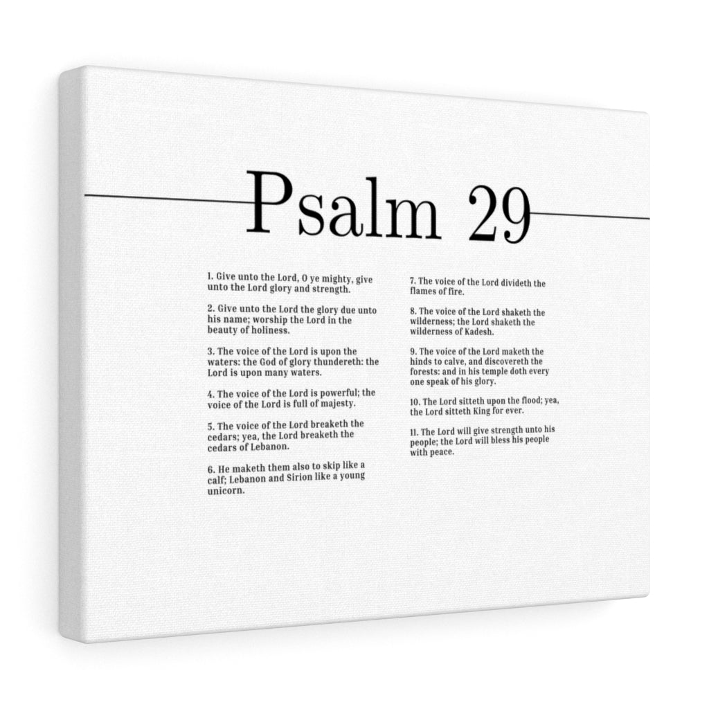 The Voice Of The Lord Is Powerful Psalm 29 Bible Verse Canvas Christian Wall Art Ready to Hang Unframed-Express Your Love Gifts
