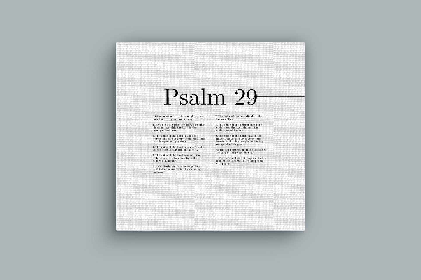 The Voice Of The Lord Is Powerful Psalm 29 Bible Verse Canvas Christian Wall Art Ready to Hang Unframed-Express Your Love Gifts