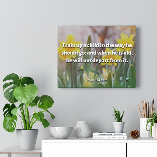 The Way He Should Go Proverbs 2:26 Bible Verse Canvas Christian Wall Art Ready to Hang Unframed-Express Your Love Gifts