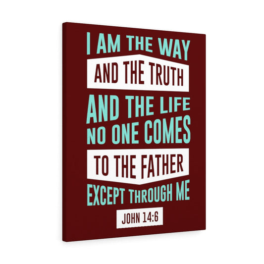 The Way John 14:6 Bible Verse Canvas Christian Wall Art Ready to Hang Unframed-Express Your Love Gifts