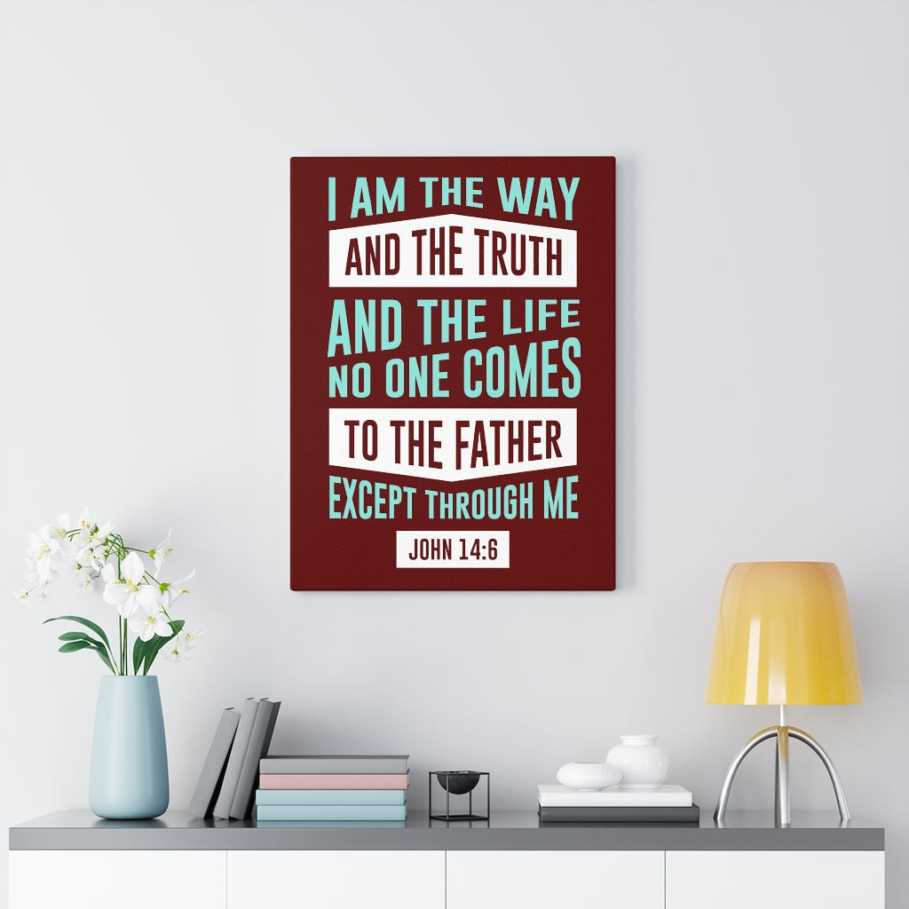 Scripture Walls The Way John 14:6 Bible Verse Canvas Christian Wall Art Ready to Hang Unframed-Express Your Love Gifts