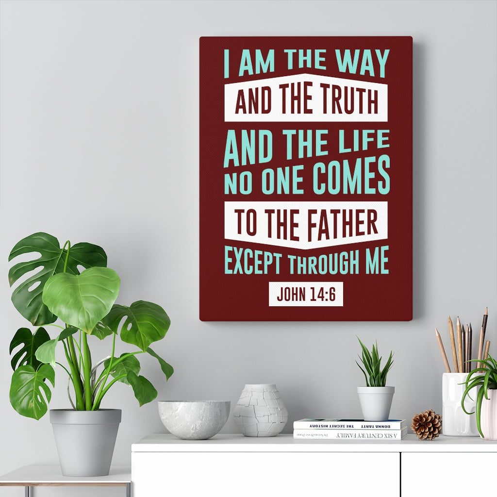 Scripture Walls The Way John 14:6 Bible Verse Canvas Christian Wall Art Ready to Hang Unframed-Express Your Love Gifts