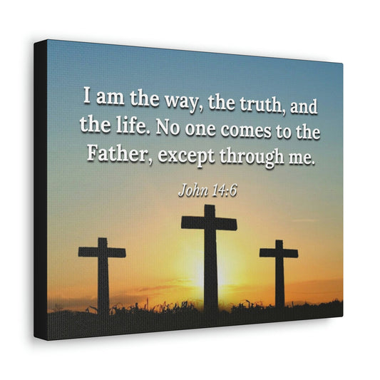 The Way John 14:6 Sunset Christian Wall Art Bible Verse Print Ready to Hang Unframed-Express Your Love Gifts