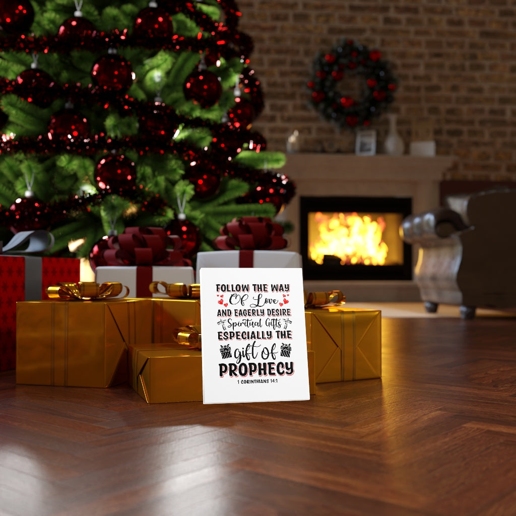 The Way Of Love 1 Corinthians 14:1 Bible Verse Canvas Christian Wall Art Ready to Hang Unframed-Express Your Love Gifts