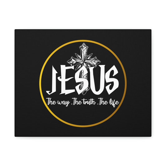 The Way, The Truth, The Life John 14:6 Black Christian Wall Art Bible Verse Print Ready to Hang Unframed-Express Your Love Gifts