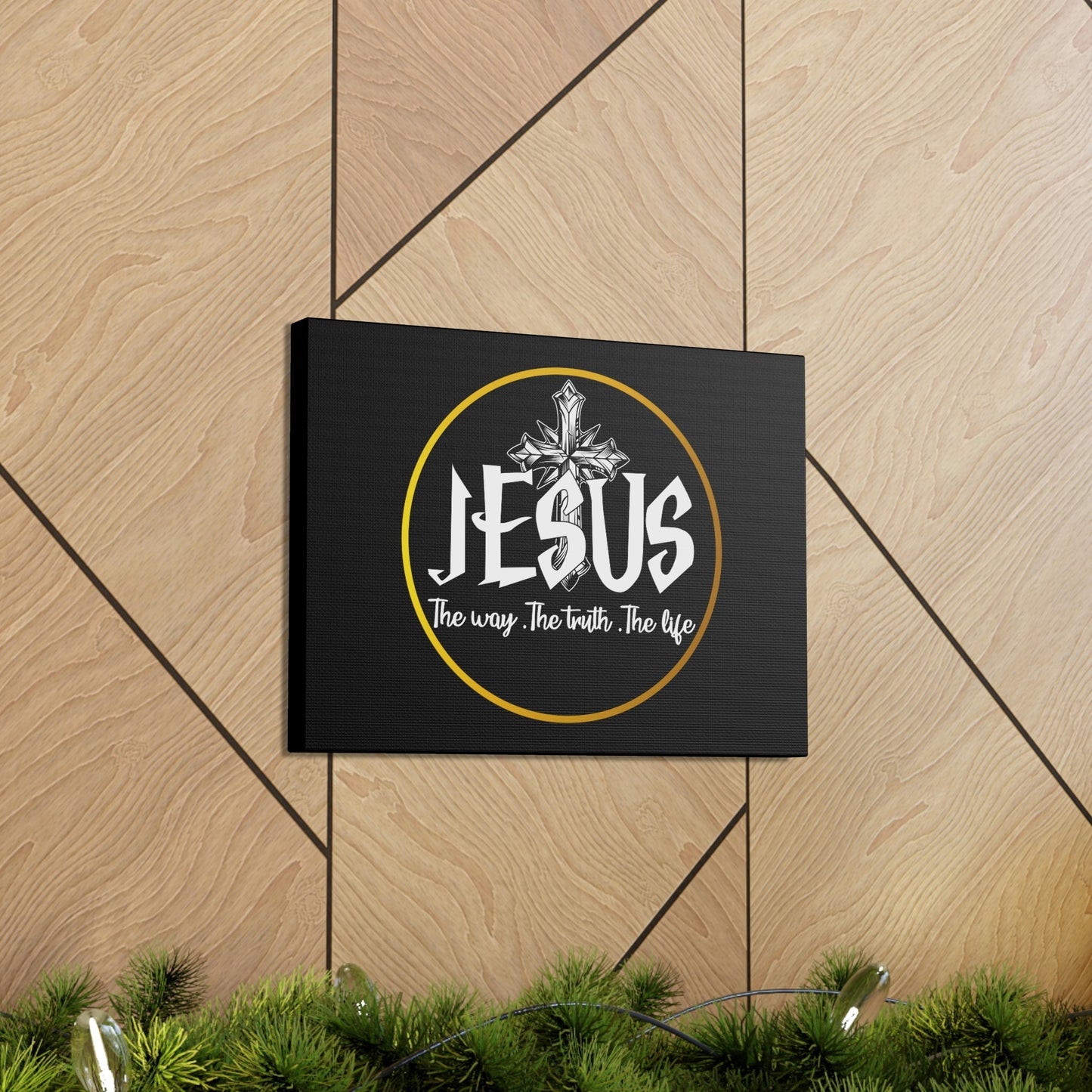 The Way, The Truth, The Life John 14:6 Black Christian Wall Art Bible Verse Print Ready to Hang Unframed-Express Your Love Gifts