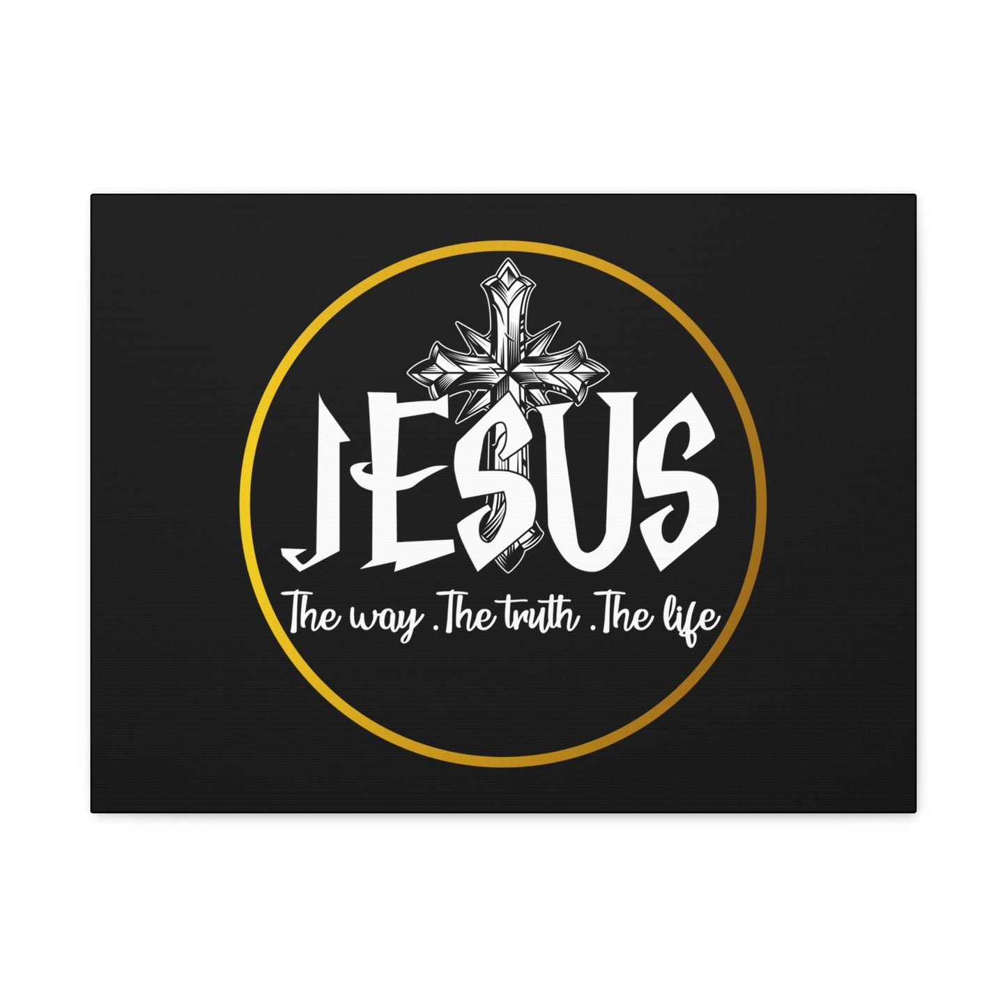 The Way, The Truth, The Life John 14:6 Black Christian Wall Art Bible Verse Print Ready to Hang Unframed-Express Your Love Gifts