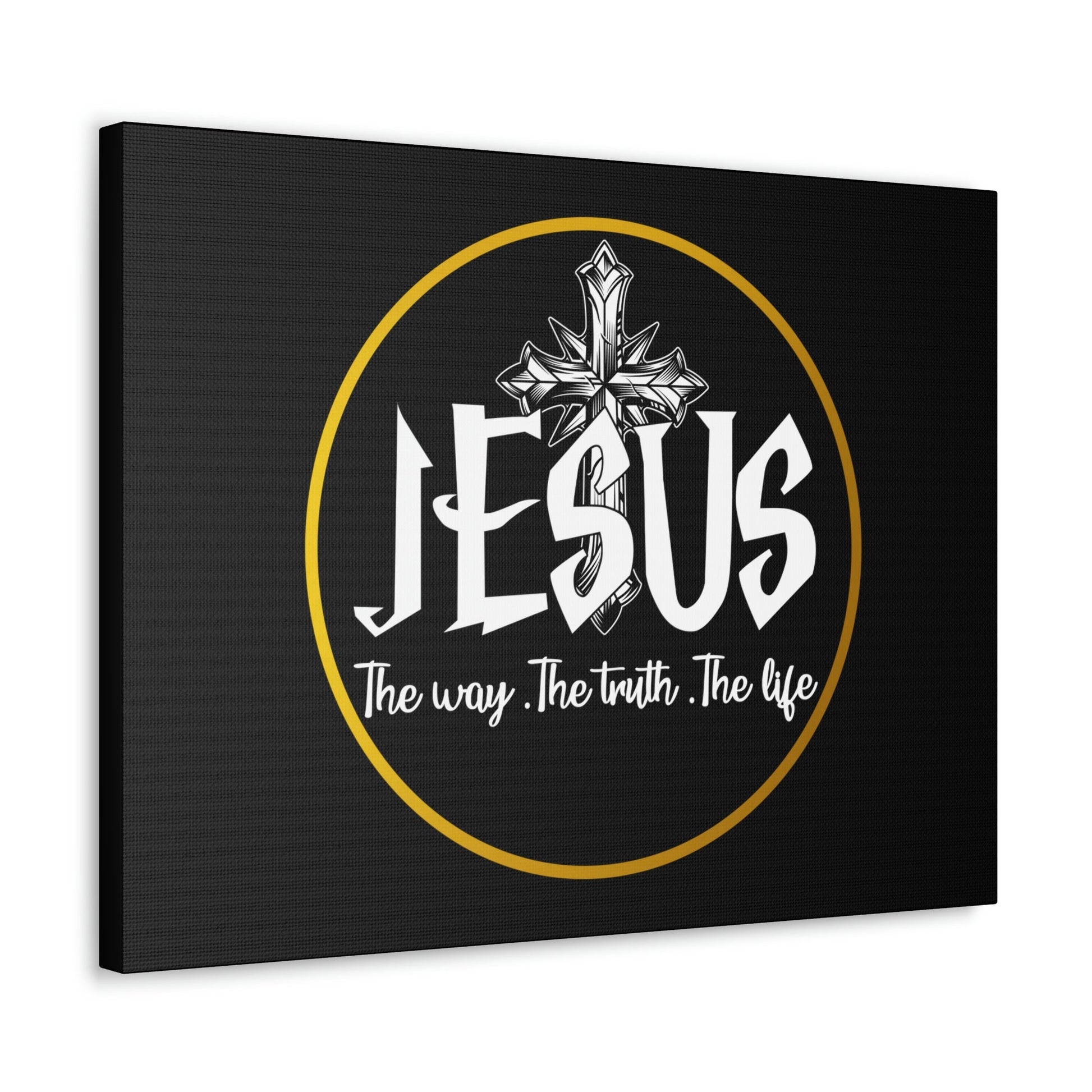 The Way, The Truth, The Life John 14:6 Black Christian Wall Art Bible Verse Print Ready to Hang Unframed-Express Your Love Gifts