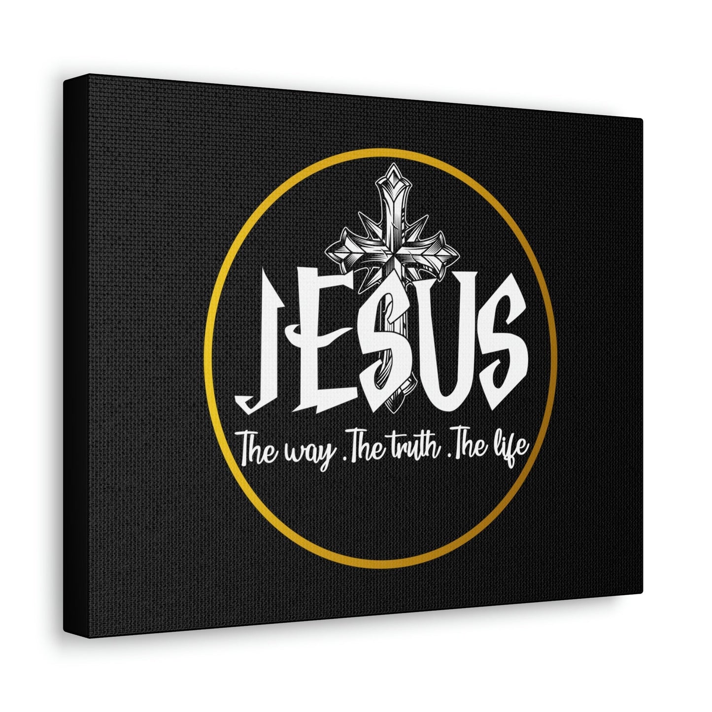 The Way, The Truth, The Life John 14:6 Black Christian Wall Art Bible Verse Print Ready to Hang Unframed-Express Your Love Gifts