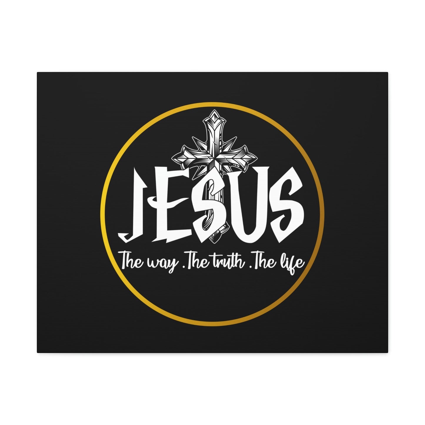The Way, The Truth, The Life John 14:6 Black Christian Wall Art Bible Verse Print Ready to Hang Unframed-Express Your Love Gifts