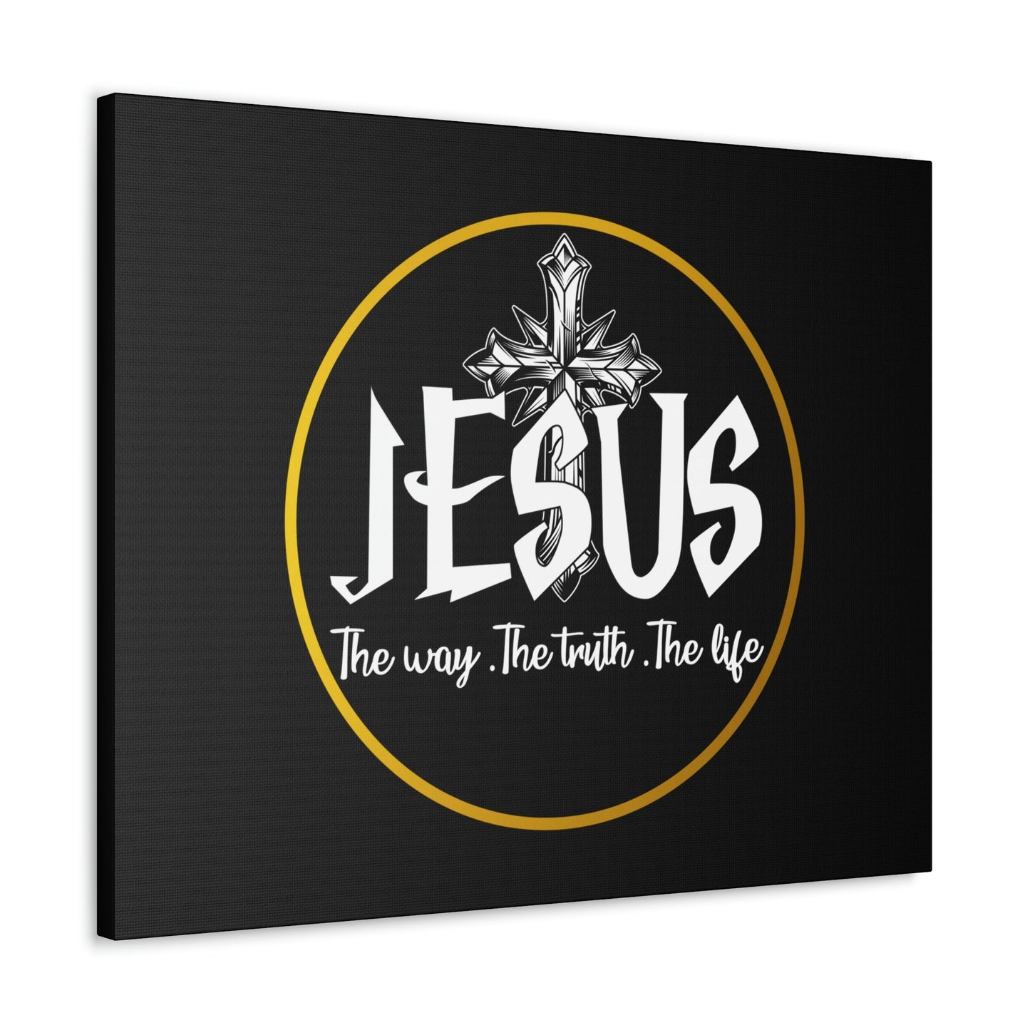 The Way, The Truth, The Life John 14:6 Black Christian Wall Art Bible Verse Print Ready to Hang Unframed-Express Your Love Gifts