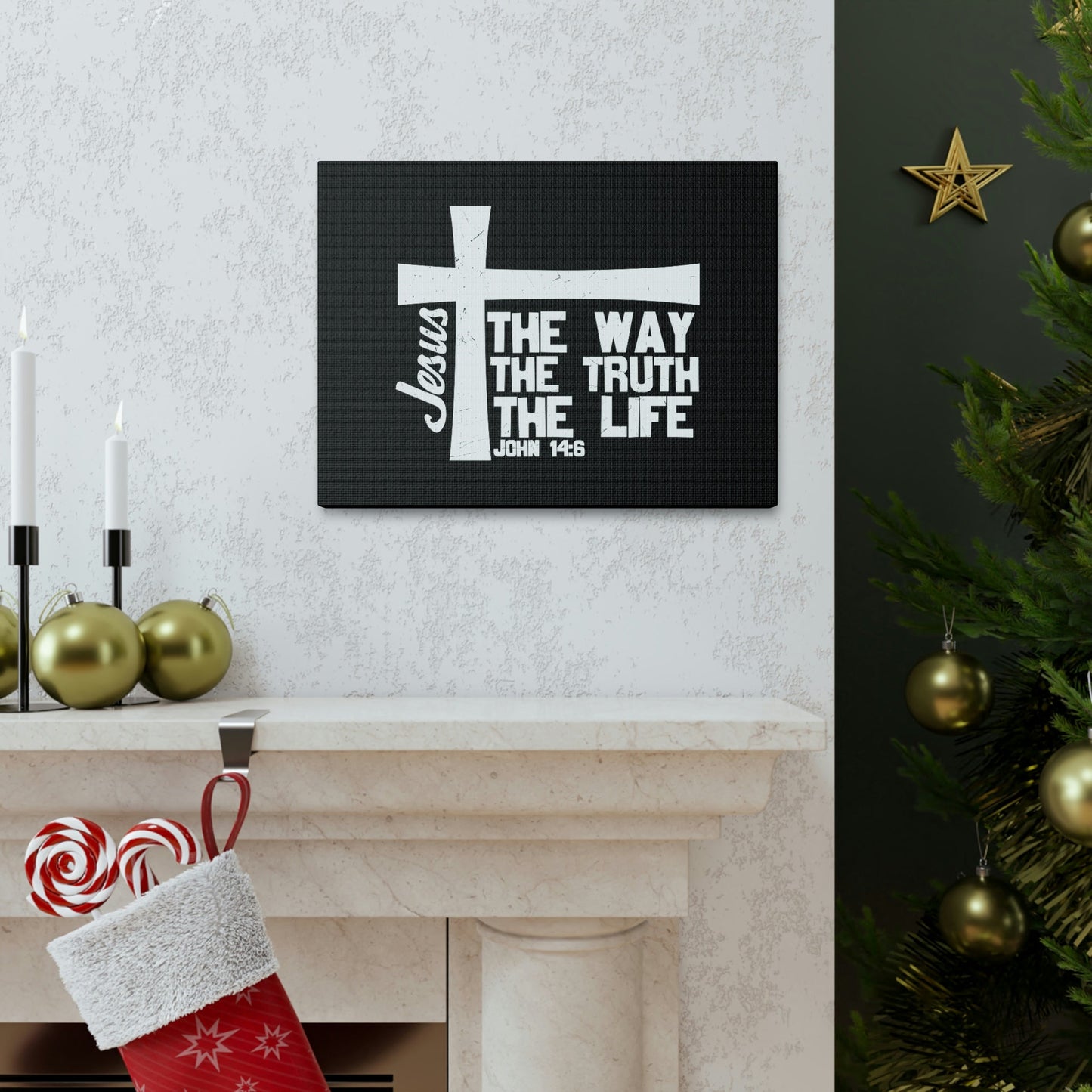 The Way, The Truth, The Life John 14:6 Christian Wall Art Bible Verse Print Ready to Hang Unframed-Express Your Love Gifts