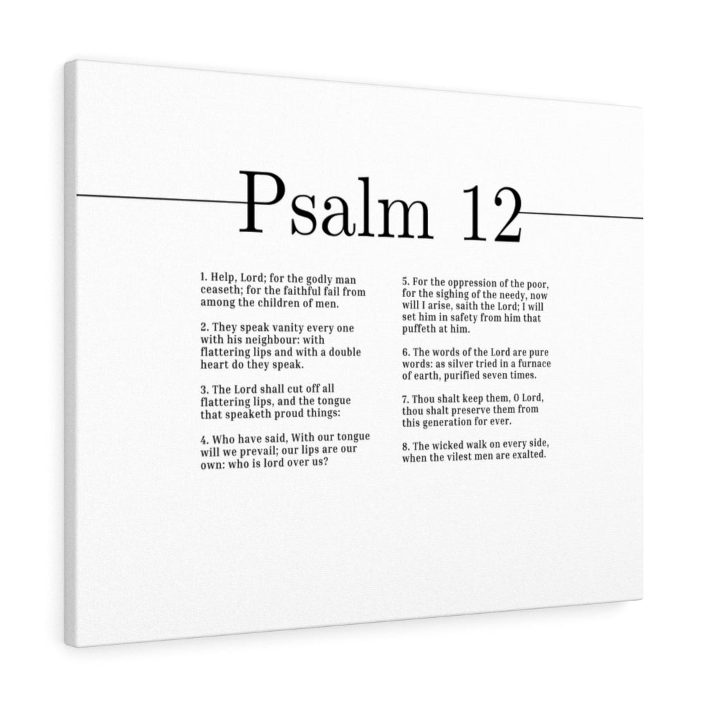The Words Of The Lord Psalm 12 Bible Verse Canvas Christian Wall Art Ready to Hang Unframed-Express Your Love Gifts