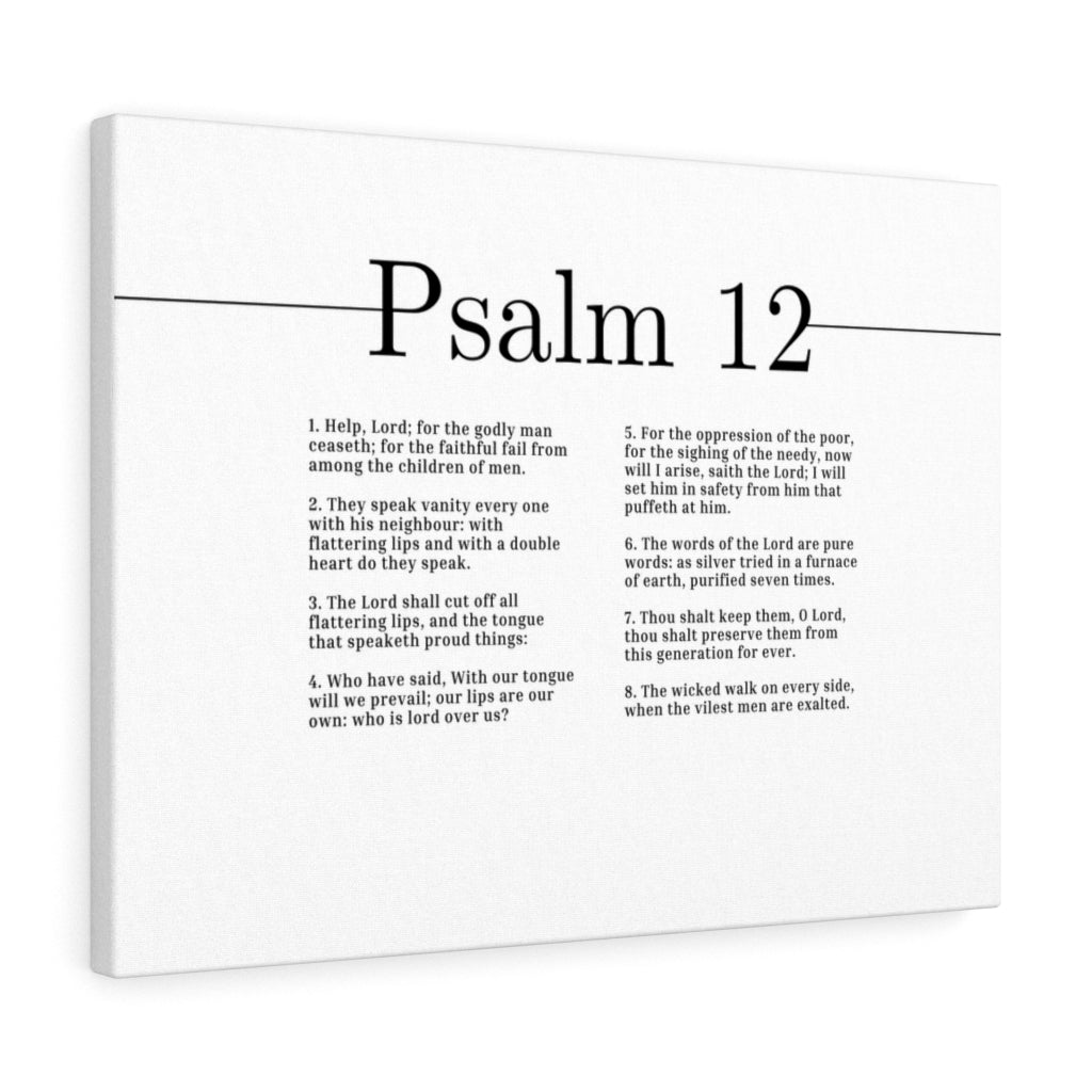 The Words Of The Lord Psalm 12 Bible Verse Canvas Christian Wall Art Ready to Hang Unframed-Express Your Love Gifts