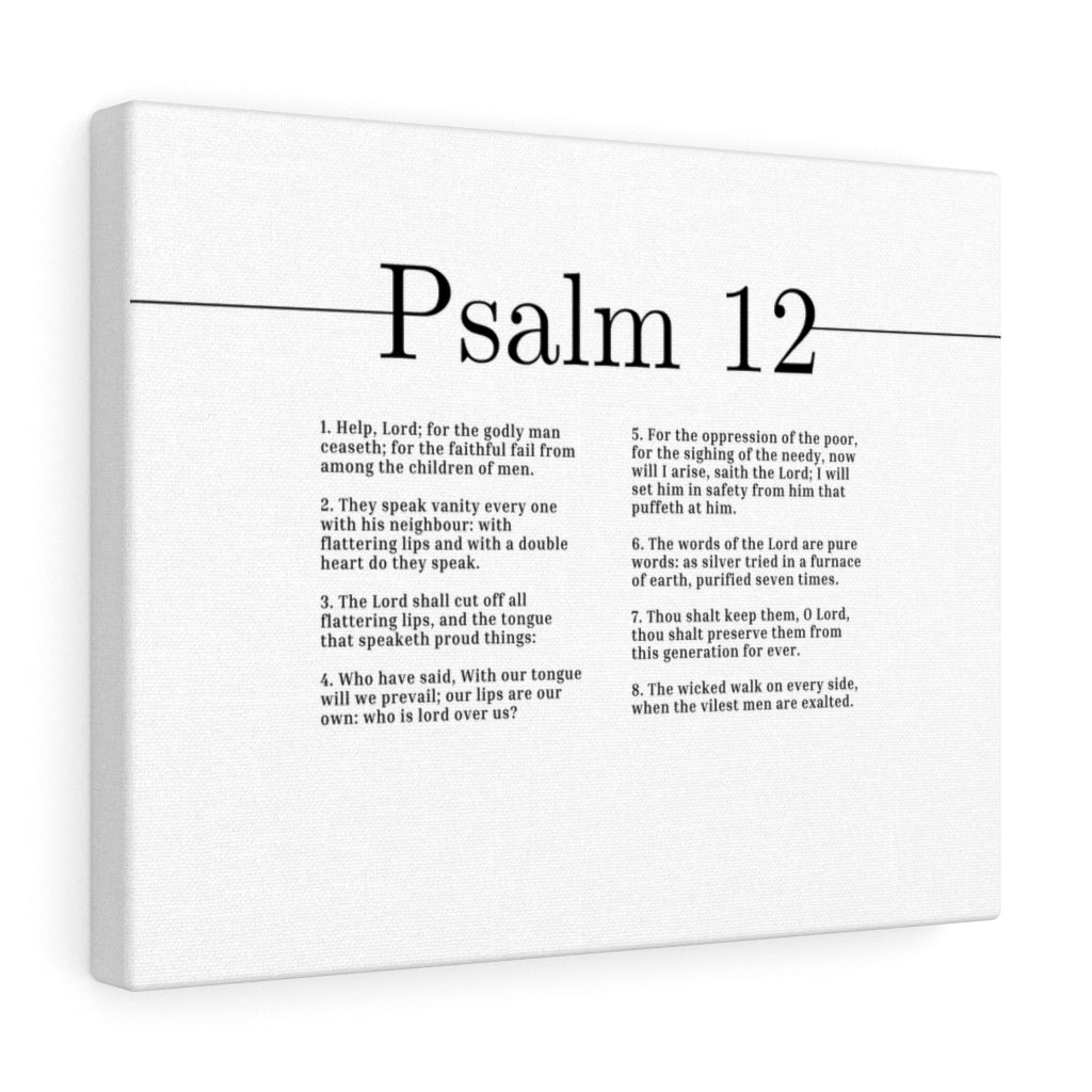 The Words Of The Lord Psalm 12 Bible Verse Canvas Christian Wall Art Ready to Hang Unframed-Express Your Love Gifts