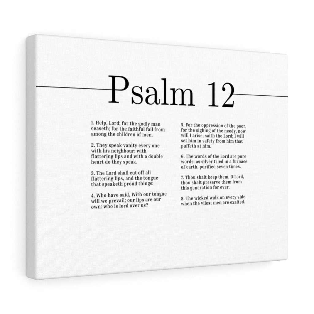 The Words Of The Lord Psalm 12 Bible Verse Canvas Christian Wall Art Ready to Hang Unframed-Express Your Love Gifts
